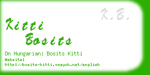 kitti bosits business card